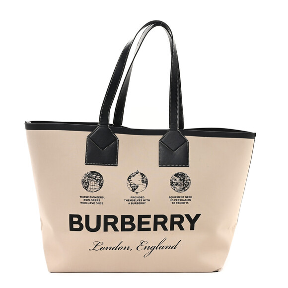 Burberry Cotton Canvas Calfskin #187951B88B - Picture 1 of 11